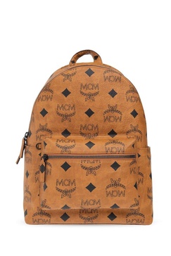 MCM Stark Monogrammed Zip-Up Backpack