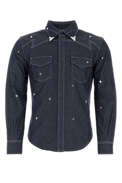 MCM Logo Patch Denim Shirt