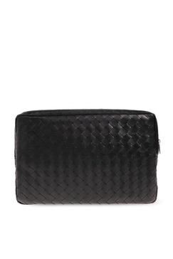 Bottega Veneta Intrecciato Zipped Clutch Bag