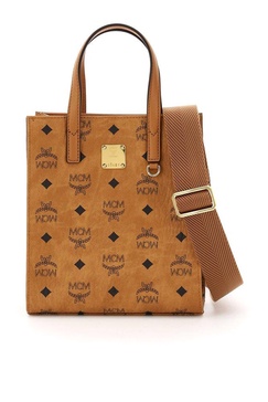 MCM Logo Print Mini Tote Bag