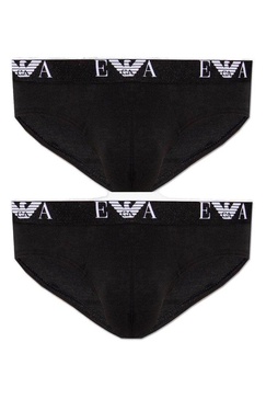 Emporio Armani Logo-Embroidered Two-Pack Briefs