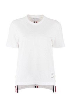 Thom Browne RWB Stripe Asymmetric Hem T-Shirt