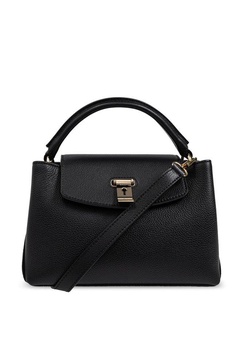 Bally Logo Engraved Foldover Top Tote Bag