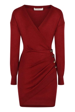 Philosophy Di Lorenzo Serafini Long-Sleeved V-Neck Dress