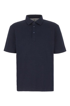 Brunello Cucinelli Short-Sleeved Ribbed Polo Shirt