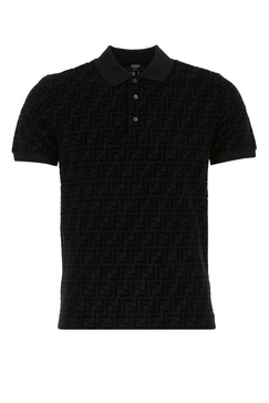 Fendi FF Jacquard Short Sleeved Polo Shirt