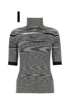 Missoni Turtleneck Short-Sleeve Sweater Top