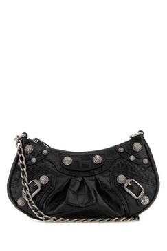 Balenciaga Woman Black Leather Le Cagole Mini Handbag