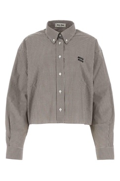 Miu Miu Checked Button-Up Shirt