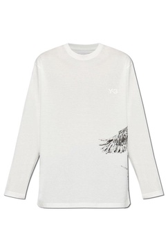 Y-3 Graphic Printed Long-Sleeved T-Shirt