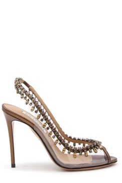 Aquazzura Temptation Embellished Slingback Sandals