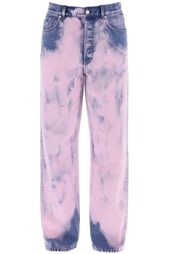 Dries Van Noten Dyed Vintage Effect Wide Leg Jeans