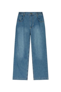 Moschino Logo Patch Wide Leg Jeans