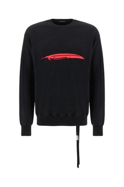 Ann Demeulemeester Logo Printed Crewneck Sweatshirt