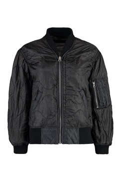 R13 Zip-Up Quilted Bomber Jacket