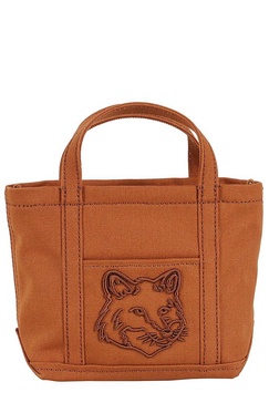 Maison Kitsuné Fox Head Embroidered Mini Tote Bag