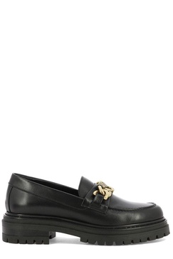 Pinko Chain-Detailed Round Toe Loafers