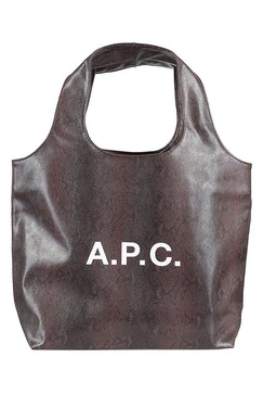 A.P.C. Logo Printed Top Handle Bag