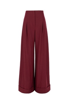 Alberta Ferretti Wide-Leg Pleat-Detailed Trousers