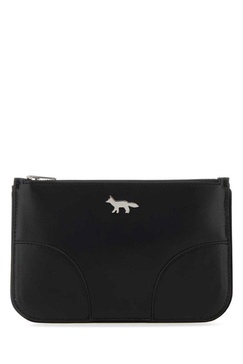 Maison Kitsuné Fox Motif Zipped Clutch Bag