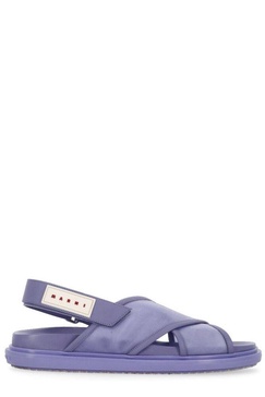 Marni Logo Patch Crossover Sandals