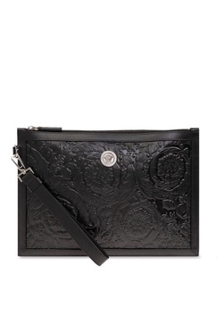 Versace Barocco Embossed Zipped Clutch Bag