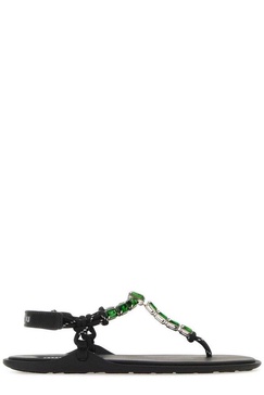 Miu Miu Embellished Thong Sandals