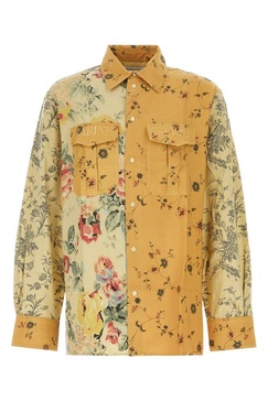 Marine Serre Floral Printed Long Sleeved Shirt