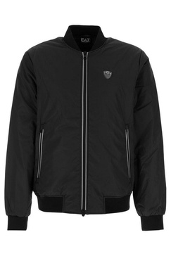 Ea7 Emporio Armani Logo-Patch Zipped Bomber Jacket