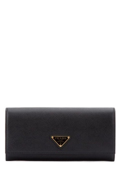 Prada Logo Plaque Continental Wallet