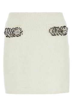 Lanvin Bead-Embellished High-Waist Mini Skirt