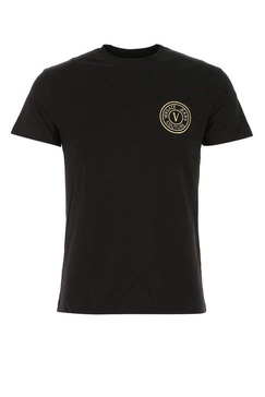 Versace Jeans Couture Logo Embroidered Crewneck T-Shirt