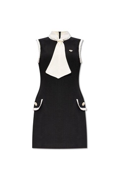 Casablanca Jacky Logo-Embroidered Sleeveless Mini Dress