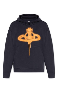 Vivienne Westwood Logo Printed Long-Sleeved Hoodie