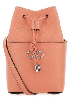 Ferragamo Gancini Mini Drawstring Bucket Bag