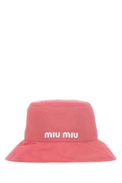 Miu Miu Logo Embroidered Bucket Hat