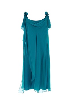 Alberta Ferretti Semi-Sheer Asymmetric Designed Dress