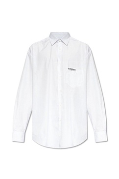 Vetements Logo Detailed Striped Oversize Shirt