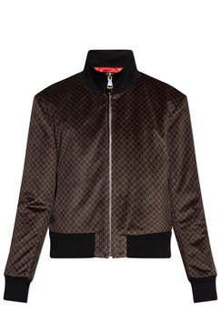 Balmain Monogrammed Zip-Up Bomber Jacket