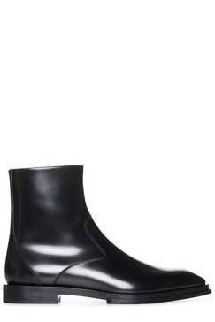 Alexander McQueen Logo Plaque Zip-Up Boots