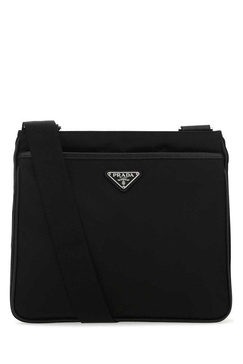 Prada Logo Plaque Messenger Bag