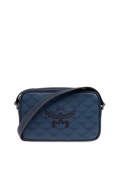 MCM Himmel Logo Printed Small Shoulder Bag