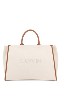 Lanvin Logo Printed Top Handle Bag