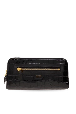 Tom Ford Embossed Zip-Up Clutch Bag