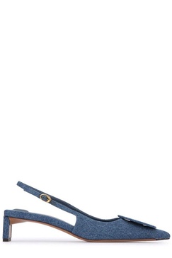 Les Slingbacks Duelo denim slingback pumps