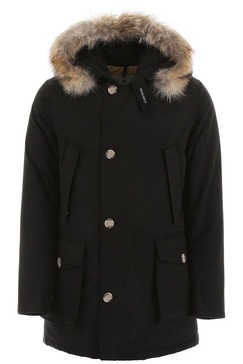 Woolrich Hooded Buttoned Down Coat