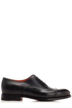 Santoni Round Toe Lace-Up Shoes