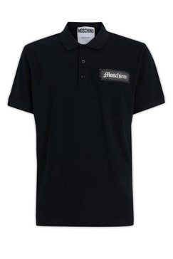 Moschino Logo Patch Straight Hem Polo Shirt