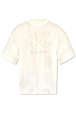 Palm Angels Monogram Embroidered Crewneck T-Shirt