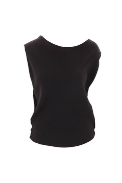 Loro Piana Draped Neck Sleeveless Blouse